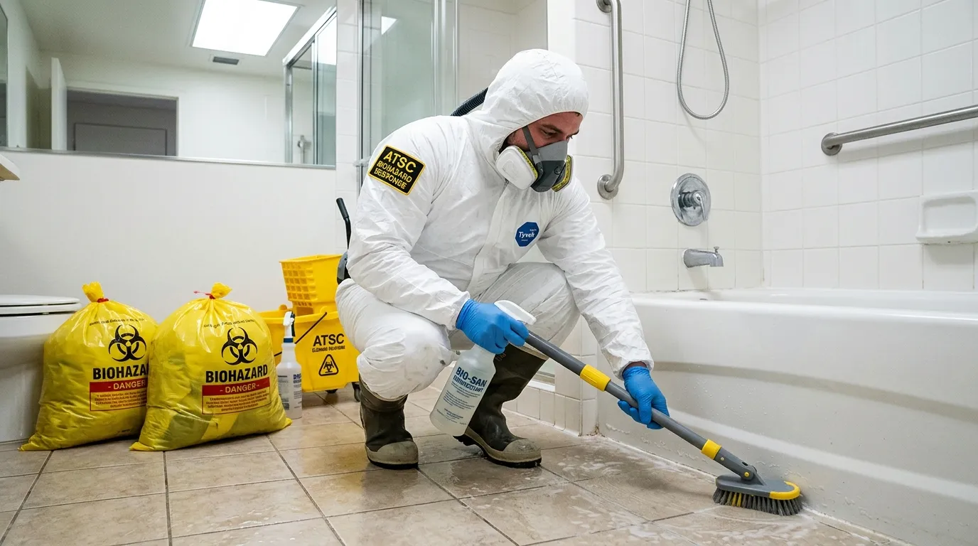 Decontamination equipment deployed for Blood Cleanup in Middletown